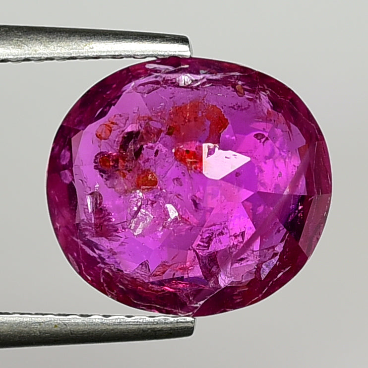 4.44cts SUPER 100% Natural Pinkish Red Color Unheated Burma (Mogok) Ruby